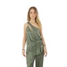 Top Semicouture Carmita Verde Mare